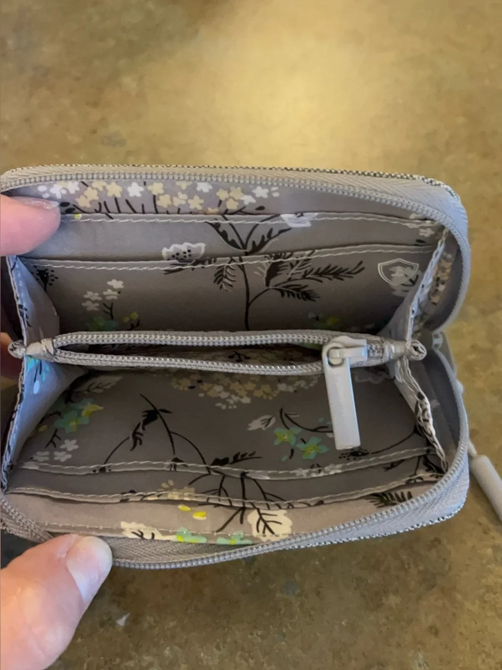 Vera Bradley Lighten Up RFID Petite Small Zip-Around Wallet